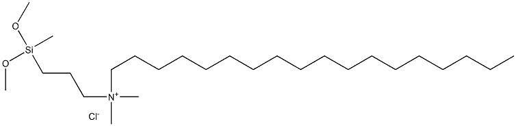 Octadecyldimethyl(3-methyldimethoxysilyl-propyl)-Ammonium  Chloride Struktur