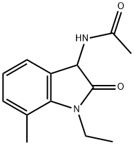 Acetamide,  N-(1-ethyl-2,3-dihydro-7-methyl-2-oxo-1H-indol-3-yl)- Struktur