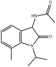 Acetamide,  N-[2,3-dihydro-7-methyl-1-(1-methylethyl)-2-oxo-1H-indol-3-yl]- Struktur