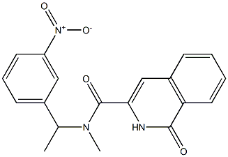 3-Isoquinolinecarboxamide,  1,2-dihydro-N-methyl-N-[1-(3-nitrophenyl)ethyl]-1-oxo- Struktur