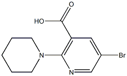 5-Bromo-2-piperidin-1-ylnicotinic  acid Struktur