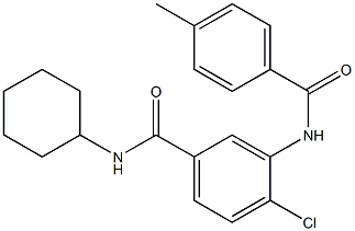 4-chloro-N-cyclohexyl-3-[(4-methylbenzoyl)amino]benzamide Struktur