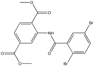 dimethyl 2-[(2,5-dibromobenzoyl)amino]terephthalate Struktur