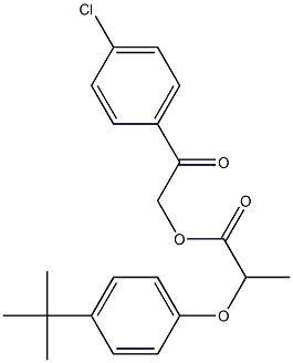 2-(4-chlorophenyl)-2-oxoethyl 2-(4-tert-butylphenoxy)propanoate Struktur