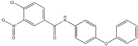 4-chloro-3-nitro-N-(4-phenoxyphenyl)benzamide Struktur