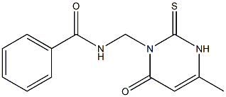 N-[(4-methyl-6-oxo-2-thioxo-3,6-dihydro-1(2H)-pyrimidinyl)methyl]benzamide Struktur