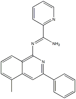 N'-(5-methyl-3-phenyl-1-isoquinolinyl)-2-pyridinecarboximidamide Struktur