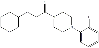 1-(3-cyclohexylpropanoyl)-4-(2-fluorophenyl)piperazine Struktur