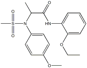 N-(2-ethoxyphenyl)-2-[4-methoxy(methylsulfonyl)anilino]propanamide Struktur