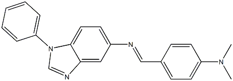 N-[4-(dimethylamino)benzylidene]-N-(1-phenyl-1H-benzimidazol-5-yl)amine Struktur