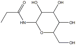 N-[3,4,5-trihydroxy-6-(hydroxymethyl)tetrahydro-2H-pyran-2-yl]propanamide Struktur