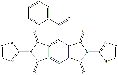 4-benzoyl-2,6-di(1,3-thiazol-2-yl)pyrrolo[3,4-f]isoindole-1,3,5,7(2H,6H)-tetrone Struktur