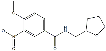 3-nitro-4-methoxy-N-(tetrahydro-2-furanylmethyl)benzamide Struktur