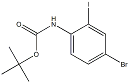 tert-butyl4-bromo-2-iodophenylcarbamate Struktur