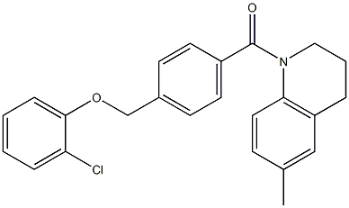 2-chlorophenyl 4-[(6-methyl-3,4-dihydro-1(2H)-quinolinyl)carbonyl]benzyl ether Struktur