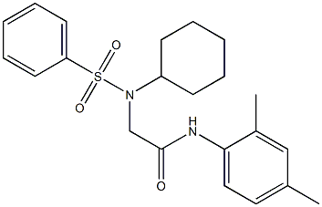 2-[cyclohexyl(phenylsulfonyl)amino]-N-(2,4-dimethylphenyl)acetamide Struktur