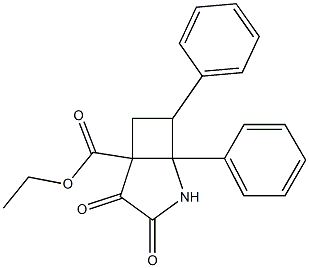 ethyl 3,4-dioxo-1,7-diphenyl-2-azabicyclo[3.2.0]heptane-5-carboxylate Struktur