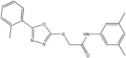 N-(3,5-dimethylphenyl)-2-{[5-(2-methylphenyl)-1,3,4-oxadiazol-2-yl]sulfanyl}acetamide Struktur