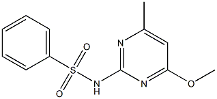 N-(4-methoxy-6-methyl-2-pyrimidinyl)benzenesulfonamide Struktur