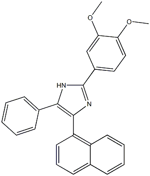 2-(3,4-dimethoxyphenyl)-4-(1-naphthyl)-5-phenyl-1H-imidazole Struktur