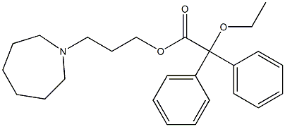 3-azepan-1-ylpropyl ethoxy(diphenyl)acetate Struktur