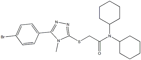 2-{[5-(4-bromophenyl)-4-methyl-4H-1,2,4-triazol-3-yl]sulfanyl}-N,N-dicyclohexylacetamide Struktur