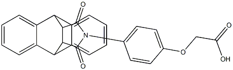 [4-(16,18-dioxo-17-azapentacyclo[6.6.5.0~2,7~.0~9,14~.0~15,19~]nonadeca-2,4,6,9,11,13-hexaen-17-yl)phenoxy]acetic acid Struktur