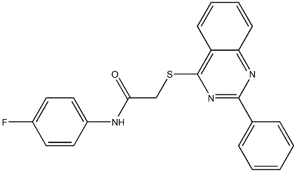 N-(4-fluorophenyl)-2-[(2-phenyl-4-quinazolinyl)sulfanyl]acetamide Struktur