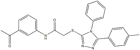 N-(3-acetylphenyl)-2-{[5-(4-methylphenyl)-4-phenyl-4H-1,2,4-triazol-3-yl]sulfanyl}acetamide Struktur