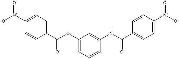 3-({4-nitrobenzoyl}amino)phenyl 4-nitrobenzoate Struktur