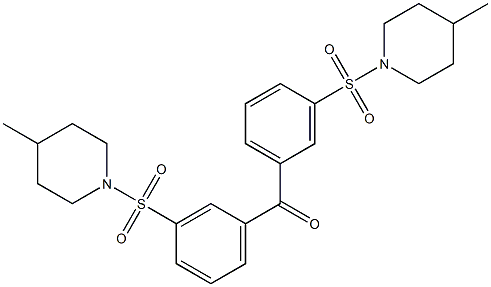 bis{3-[(4-methyl-1-piperidinyl)sulfonyl]phenyl}methanone Struktur