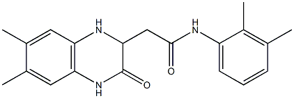 2-(6,7-dimethyl-3-oxo-1,2,3,4-tetrahydro-2-quinoxalinyl)-N-(2,3-dimethylphenyl)acetamide Struktur