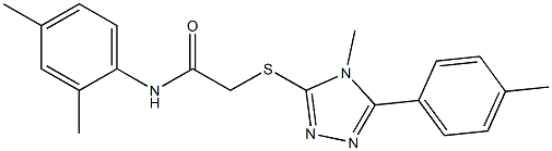 N-(2,4-dimethylphenyl)-2-{[4-methyl-5-(4-methylphenyl)-4H-1,2,4-triazol-3-yl]sulfanyl}acetamide Struktur