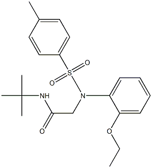 N-(tert-butyl)-2-{2-ethoxy[(4-methylphenyl)sulfonyl]anilino}acetamide Struktur