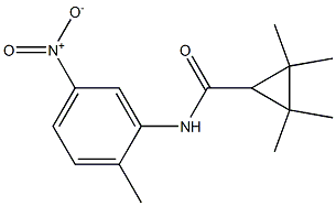 N-{5-nitro-2-methylphenyl}-2,2,3,3-tetramethylcyclopropanecarboxamide Struktur