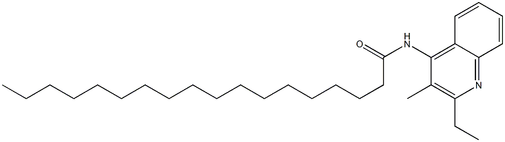 N-(2-ethyl-3-methyl-4-quinolinyl)octadecanamide Struktur