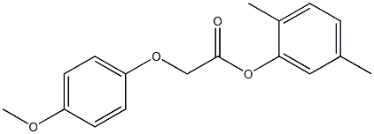 2,5-dimethylphenyl (4-methoxyphenoxy)acetate Struktur