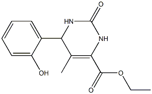 ethyl 6-(2-hydroxyphenyl)-5-methyl-2-oxo-1,2,3,6-tetrahydro-4-pyrimidinecarboxylate Struktur