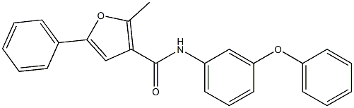 2-methyl-N-(3-phenoxyphenyl)-5-phenyl-3-furamide Struktur