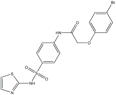 2-(4-bromophenoxy)-N-{4-[(1,3-thiazol-2-ylamino)sulfonyl]phenyl}acetamide Struktur