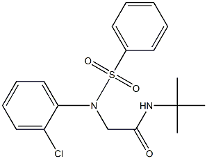 N-(tert-butyl)-2-[2-chloro(phenylsulfonyl)anilino]acetamide Struktur