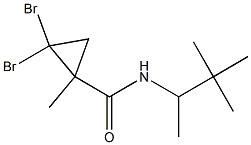 2,2-dibromo-1-methyl-N-(1,2,2-trimethylpropyl)cyclopropanecarboxamide Struktur