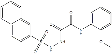 N-(2-methoxyphenyl)-2-[2-(2-naphthylsulfonyl)hydrazino]-2-oxoacetamide Struktur