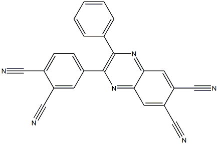 2-(3,4-dicyanophenyl)-3-phenyl-6,7-quinoxalinedicarbonitrile Struktur