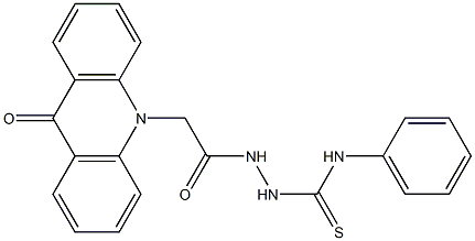 2-[(9-oxo-10(9H)-acridinyl)acetyl]-N-phenylhydrazinecarbothioamide Struktur