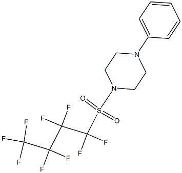 1-[(1,1,2,2,3,3,4,4,4-nonafluorobutyl)sulfonyl]-4-phenylpiperazine Struktur