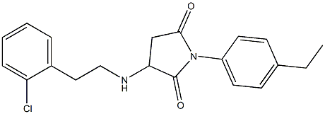 3-{[2-(2-chlorophenyl)ethyl]amino}-1-(4-ethylphenyl)-2,5-pyrrolidinedione Struktur