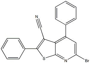 6-bromo-2,4-diphenylthieno[2,3-b]pyridine-3-carbonitrile Struktur