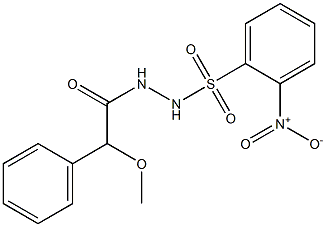 2-nitro-N'-[methoxy(phenyl)acetyl]benzenesulfonohydrazide Struktur