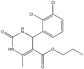 propyl 4-(2,3-dichlorophenyl)-6-methyl-2-oxo-1,2,3,4-tetrahydro-5-pyrimidinecarboxylate Struktur